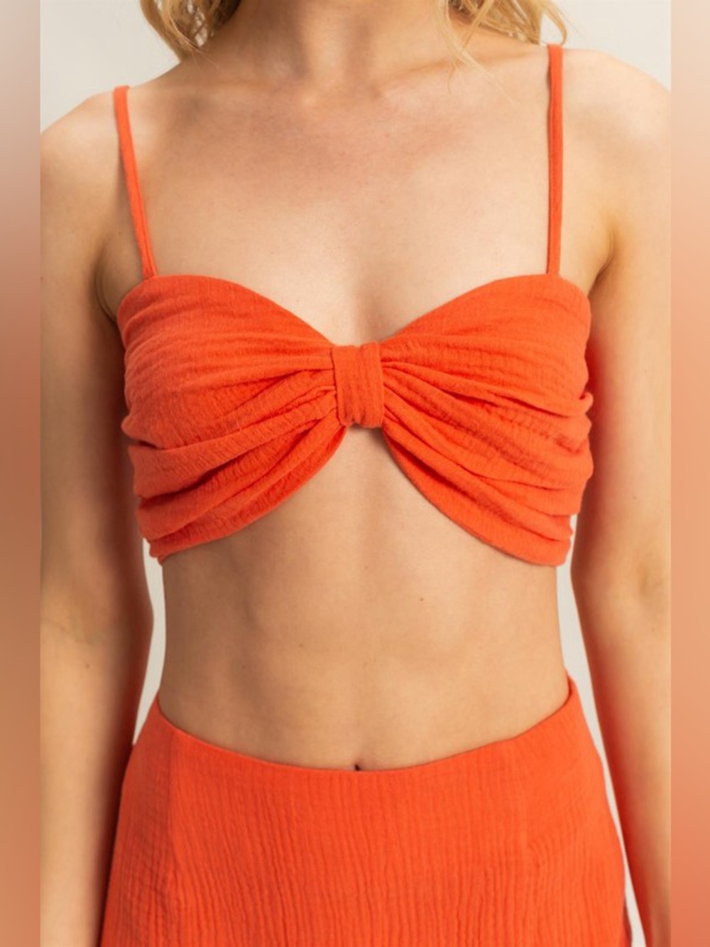 HYFVE Ruched Bra Top and Mini Skirt Set - Picture 4 of 5
